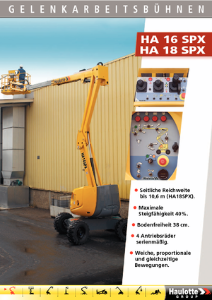Piattaforme aeree articolate gommate Haulotte HA 16 SPX