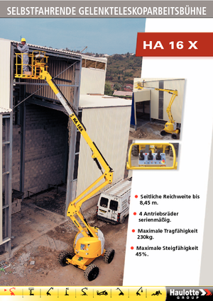 Piattaforme aeree articolate gommate Haulotte HA 16 X