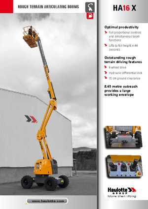 Piattaforme aeree articolate gommate Haulotte HA 16 X