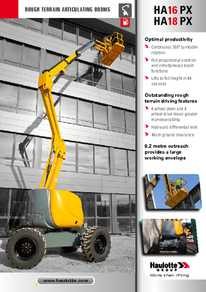 Piattaforme aeree articolate gommate Haulotte HA 16 PX