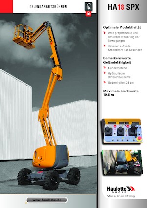 Piattaforme aeree articolate gommate Haulotte HA18 SPX