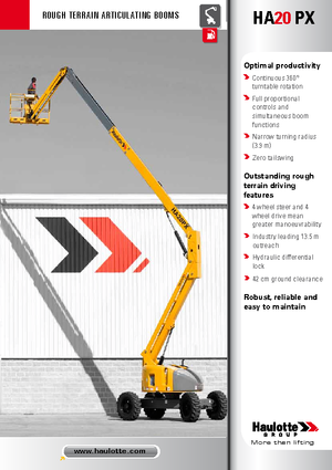 Piattaforme aeree articolate gommate Haulotte HA 20 PX