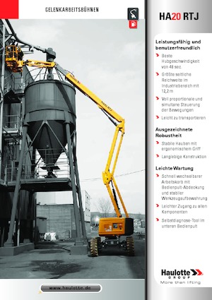 Piattaforme aeree articolate gommate Haulotte HA20 RTJ