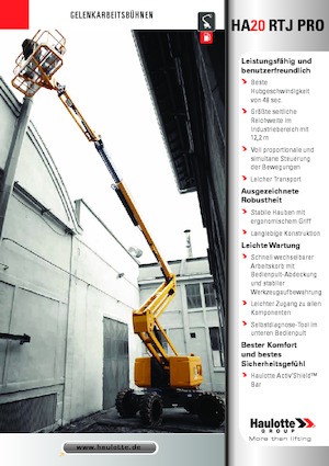 Piattaforme aeree articolate gommate Haulotte HA20 RTJ PRO