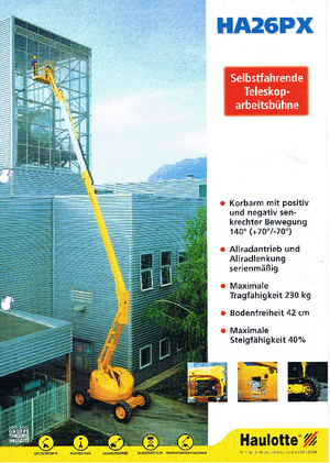 Piattaforme aeree articolate gommate Haulotte HA 26 PX