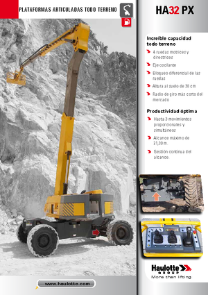 Piattaforme aeree articolate gommate Haulotte HA 32 PX