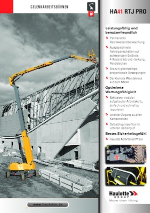 Piattaforme aeree articolate gommate Haulotte HA41 RTJ PRO