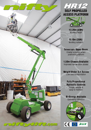 Piattaforme aeree articolate gommate Niftylift HR 12