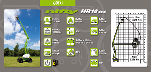 Piattaforme aeree articolate gommate Niftylift HR 18