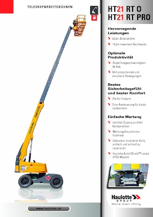 Piattaforme aeree telescopiche gommate Haulotte HT21 RT PRO