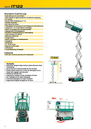 Piattaforme aeree verticali a pantografo su ruote Iteco IT 12122