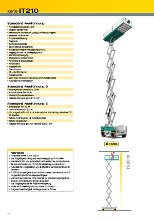 Piattaforme aeree verticali a pantografo su ruote Iteco IT 17210 D