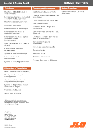 Piattaforme aeree verticali a pantografo su ruote JLG Liftlux 210-25