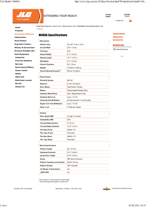 Piattaforme aeree articolate gommate JLG M 400 A