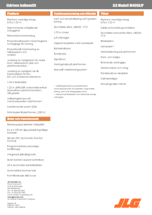 Piattaforme aeree articolate gommate JLG M400AJP