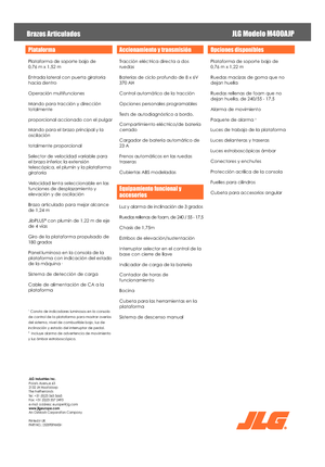 Piattaforme aeree articolate gommate JLG M400AJP
