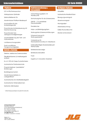 Piattaforme aeree verticali a pantografo su ruote JLG M4069LE