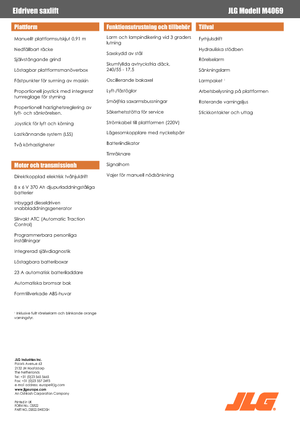 Piattaforme aeree verticali a pantografo su ruote JLG M4069LE