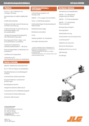 Piattaforme aeree articolate gommate JLG M450A