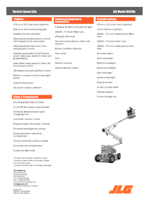 Piattaforme aeree articolate gommate JLG M450A