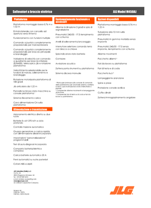 Piattaforme aeree articolate gommate JLG M450AJ