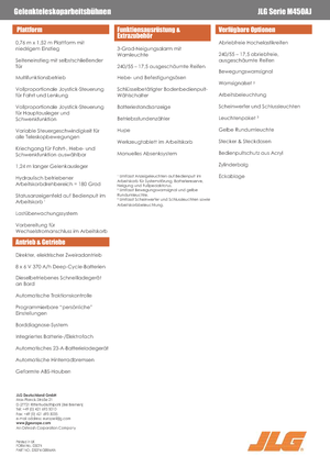 Piattaforme aeree articolate gommate JLG M450AJ