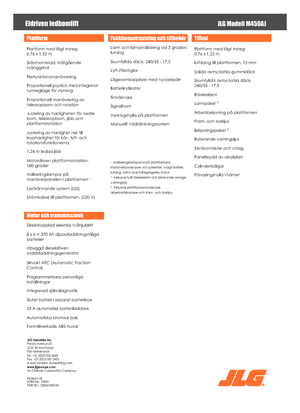 Piattaforme aeree articolate gommate JLG M450AJ