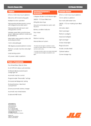 Piattaforme aeree articolate gommate JLG M450AJ