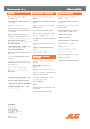 Piattaforme aeree articolate gommate JLG M450AJ