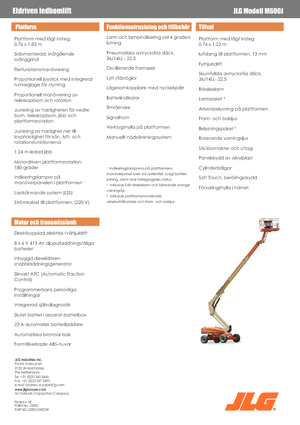 Piattaforme aeree telescopiche gommate JLG M600JA