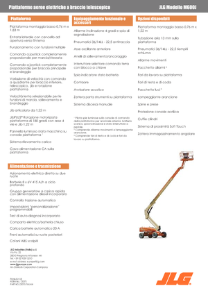 Piattaforme aeree telescopiche gommate JLG M600JA