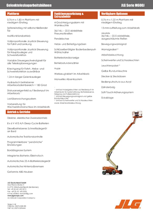 Piattaforme aeree telescopiche gommate JLG M600JA