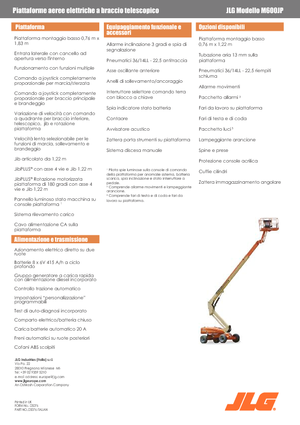 Piattaforme aeree telescopiche gommate JLG M600JP
