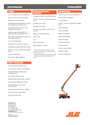 Piattaforme aeree telescopiche gommate JLG M600JP