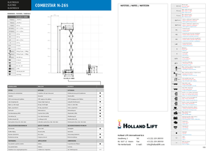 Piattaforme aeree verticali a pantografo su ruote Holland-Lift N 265 EL 13 4WD S