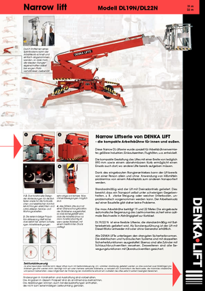 Piattaforme aeree telescopiche gommate Denka-Lift - Rothlehner Narrow DL 22 N