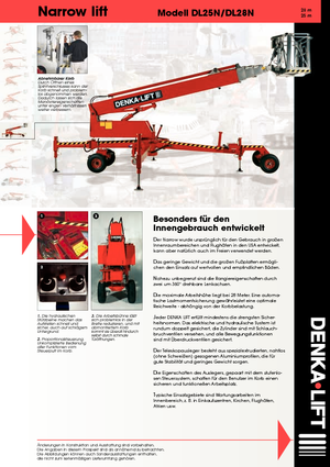 Piattaforme aeree telescopiche gommate Denka-Lift - Rothlehner Narrow DL28N 