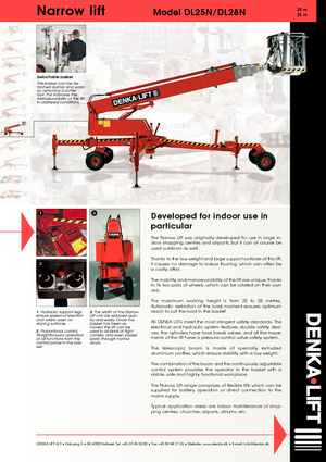 Piattaforme aeree telescopiche gommate Denka-Lift - Rothlehner Narrow DL28N 