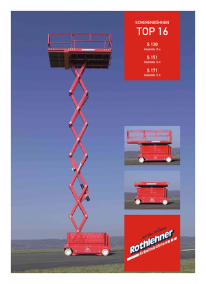 Piattaforme aeree verticali a pantografo su ruote PB PB S171-16E