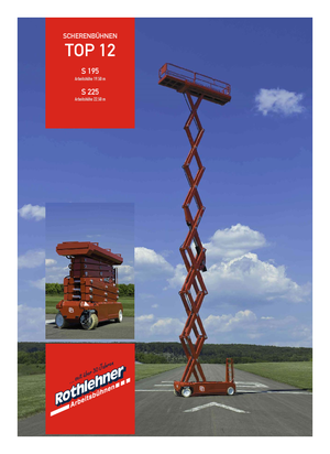 Piattaforme aeree verticali a pantografo su ruote PB PB S195-12E