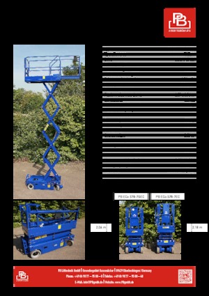 Piattaforme aeree verticali a pantografo su ruote PB PB ECo S78-7EC