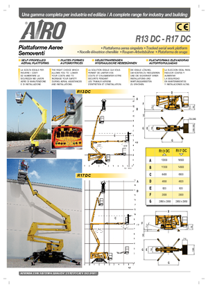 Piattaforme aeree articolate cingolate AIRO R 13 DC