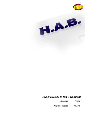 Piattaforme aeree verticali a pantografo su ruote HAB S 105-16 E 2WD