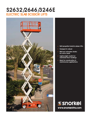Piattaforme aeree verticali a pantografo su ruote Snorkel S3246E