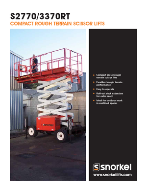 Piattaforme aeree verticali a pantografo su ruote Snorkel S2770RT