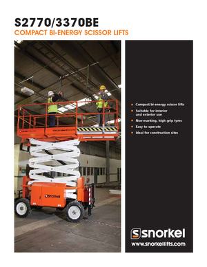 Piattaforme aeree verticali a pantografo su ruote Snorkel S3370BE