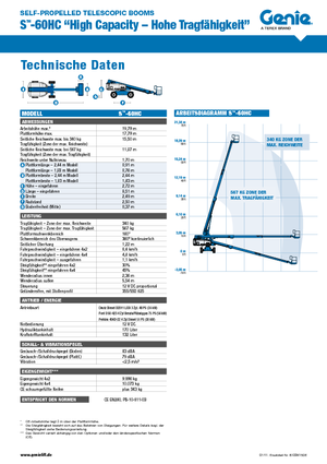 Piattaforme aeree telescopiche gommate Genie S-60 HC