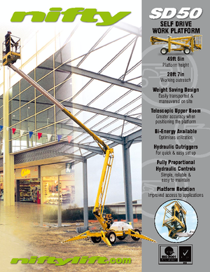 Piattaforme aeree articolate gommate Niftylift SD 50
