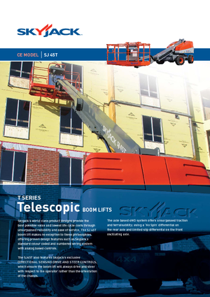 Piattaforme aeree telescopiche gommate Skyjack SJ 45 T