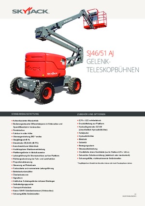 Piattaforme aeree articolate gommate Skyjack SJ 51 AJ